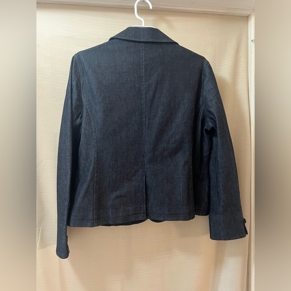 Classic L.l bean ladies denim wash blazer size 10 petite - Picture 6 of 10